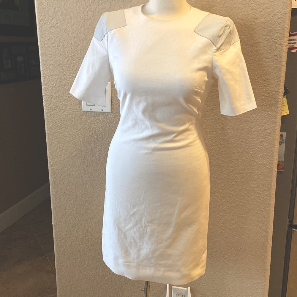 JORDAN Louis white with leather midi